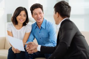 Family at an estate planning consultation